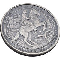 patriot silver round american revolution